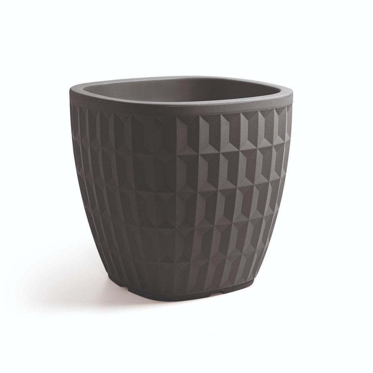 VASO QUADRATO TYLE 40CM ANTRACITE