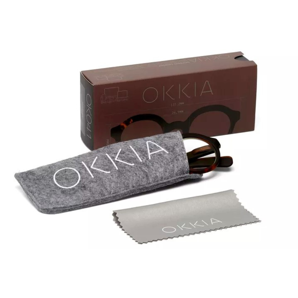 OCCHIALE DA LETTURA MODELLO LAURO COLORE BLACK HAVANA GRAD. +2.00 OKKIA