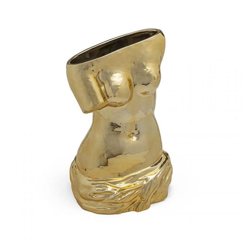 Vaso da tavolo Milo in ceramica dorata Seletti - immagine 1