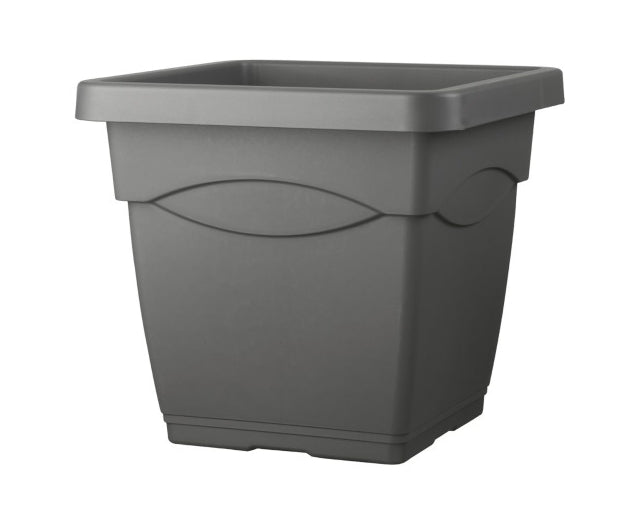 VASO QUADRATO DAY R 38CM ANTRACITE
