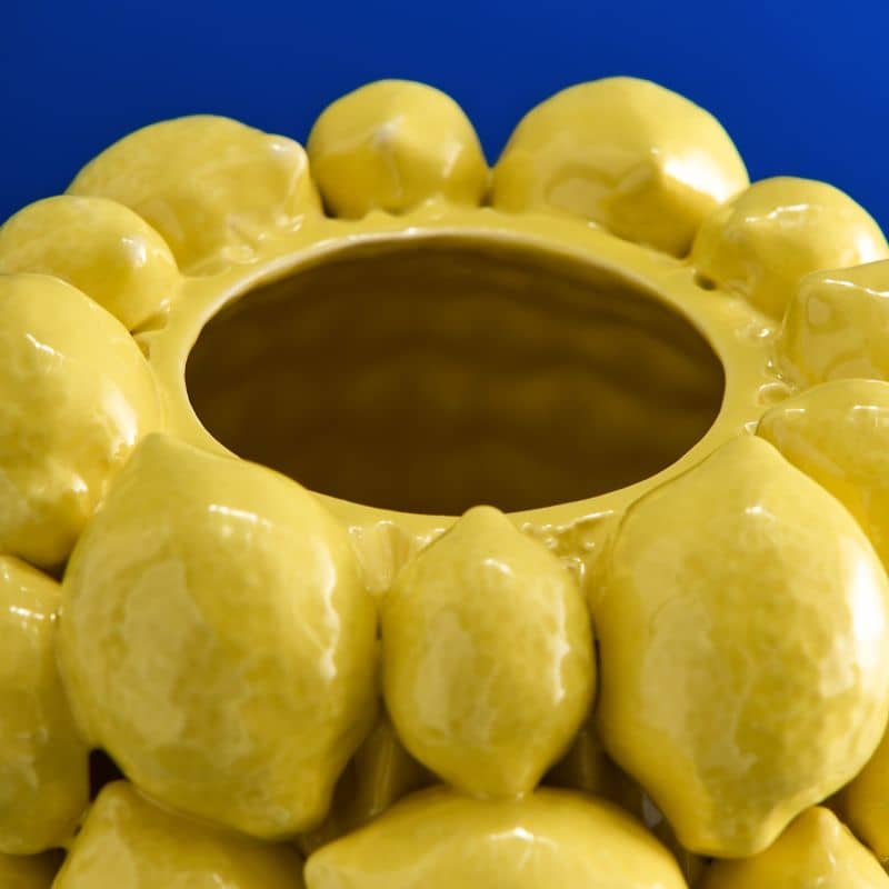 VASO LIMONE GIALLO 19X19X26CM