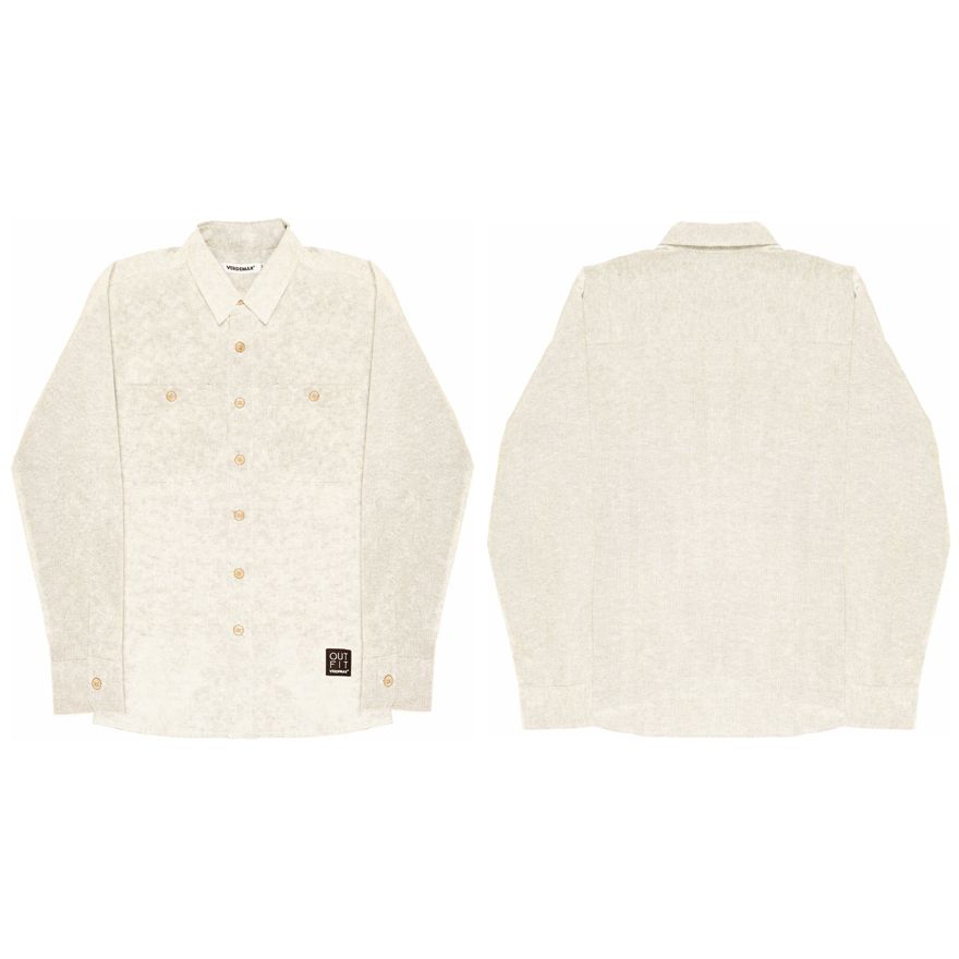 CAMICIA DA GIARDINO ESTIVA UOMO/DONNA VERBENA OFFWHITE TAGLIA M