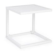 TAVOLINO BASSO HILDE BIANCO 40X40CM