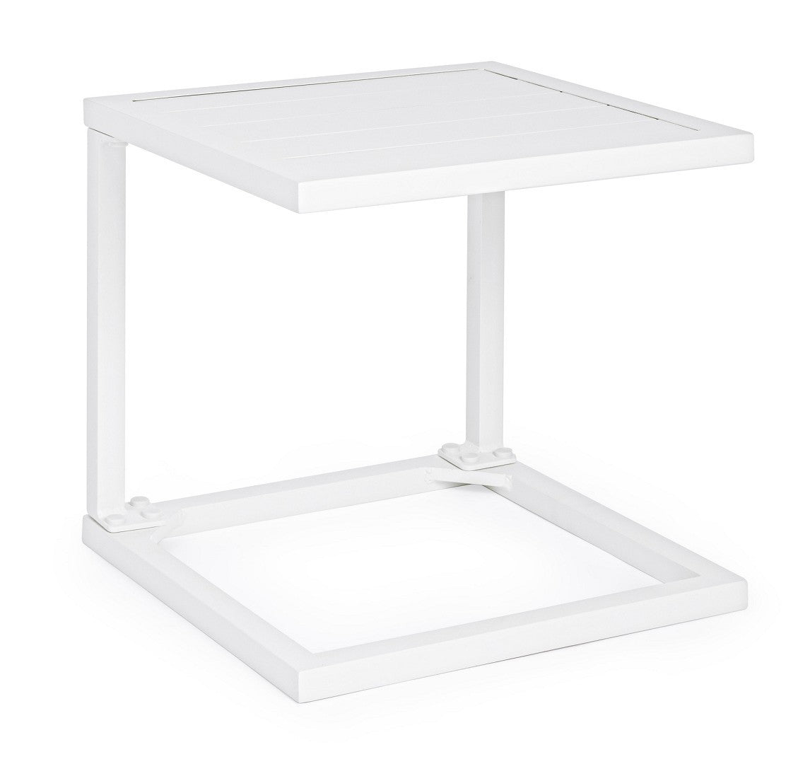 TAVOLINO BASSO HILDE BIANCO 40X40CM
