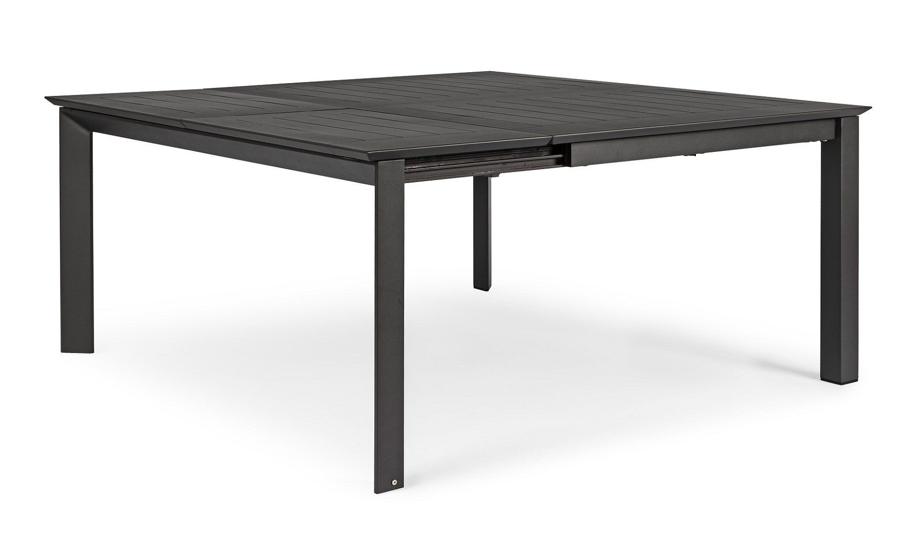 OFFERTA TAVOLO KONNOR ALLUNGABILE 110/160X160CM ANTRACITE +4 POLTRONE DELIA