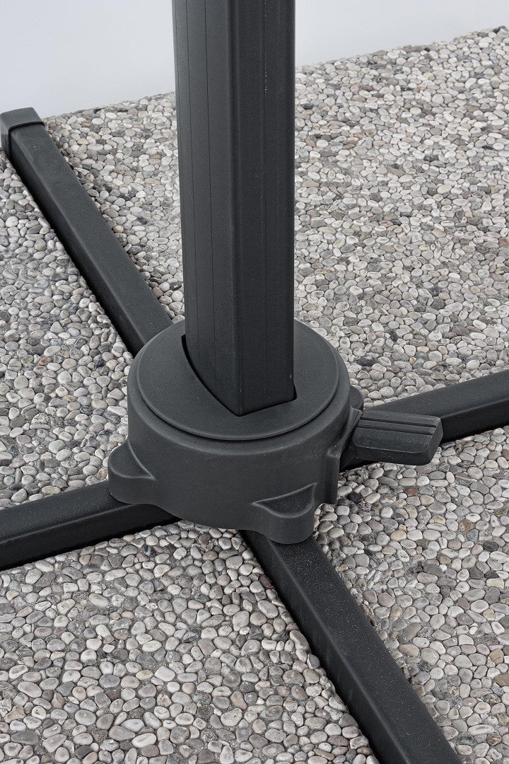 OMBRELLONE RETRATTILE INES 3X3MT GRIGIO CHIARO
