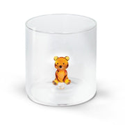 Bicchiere in Vetro Borosilicato con Statuina Orsetto 250ml Trasparente Wd Lifestyle