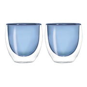 SET 2 BICHIERINI DOPPIA PARETE COLORE BLU 100ML