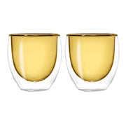 SET 2 BICHIERINI DOPPIA PARETE COLORE GIALLO 100ML