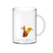 TAZZA MUG IN VETRO CON SCOIATTOLO 420ML