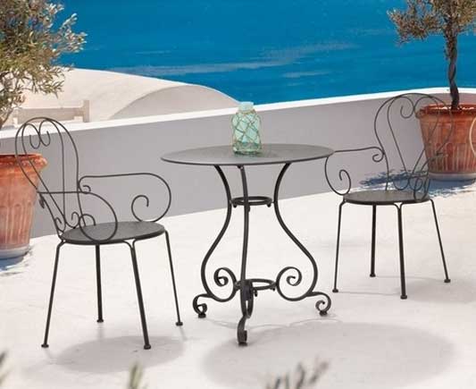 OFFERTA TAVOLO ETIENNE Ø70CM +2 POLTRONE ETIENNE ANTRACITE