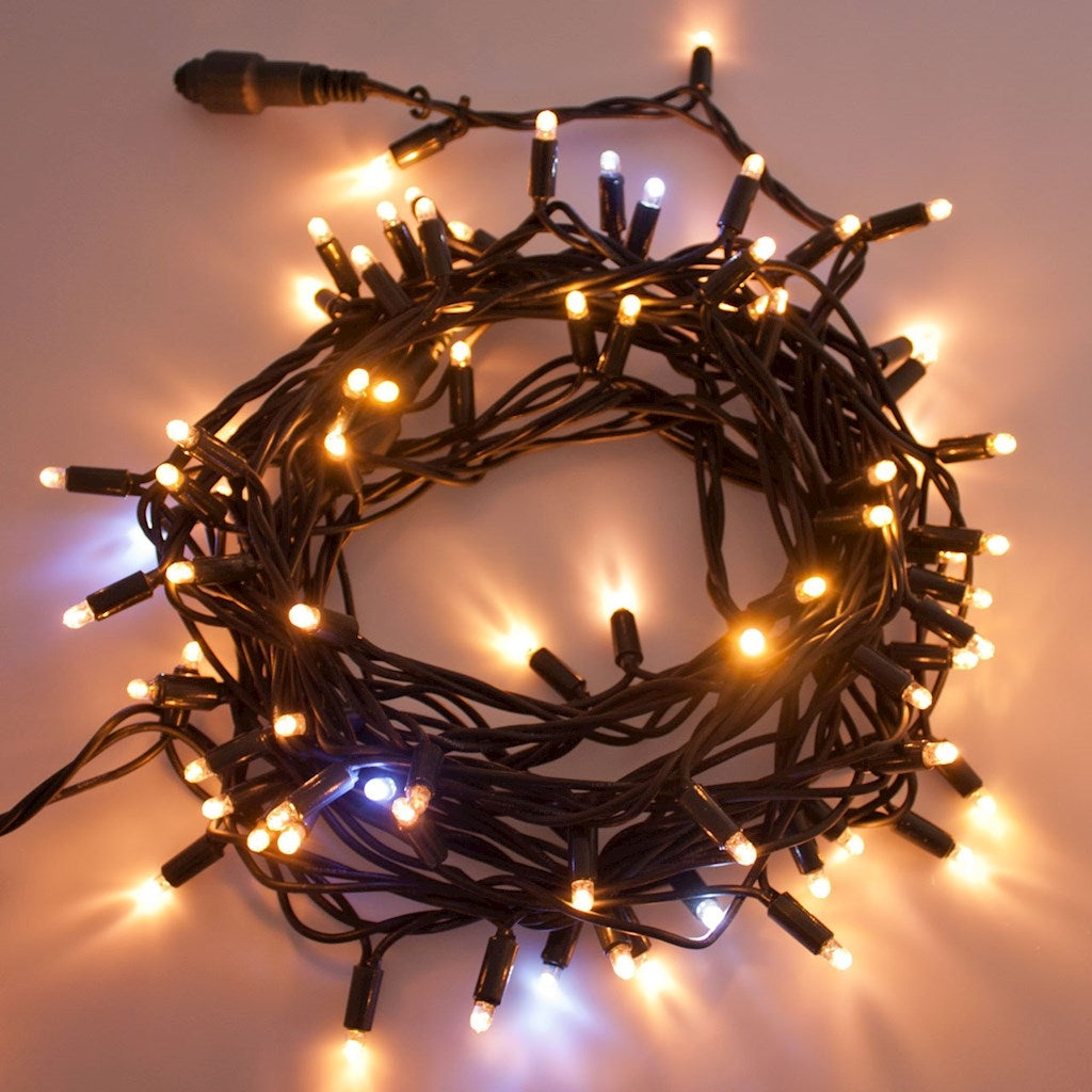 LUCI DI NATALE COLLEGABILI 120 MAXILED BIANCO CALDO E FREDDO FLASHLED 1,5+10M