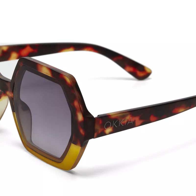 OKKIA OCCHIALE DA SOLE PREMIUM ESAGONALE EMMA HAVANA YELLOW OKKIA