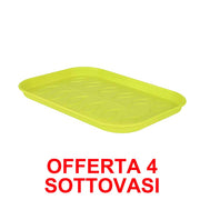 OFFERTA 4 SOTTOVASO GREEN BASICS GROW TRAY SAUCER M LIME GREEN