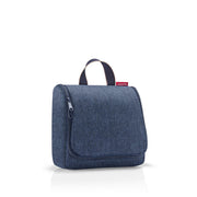 TOILETBAG HERRINGBONE DARK BLUE