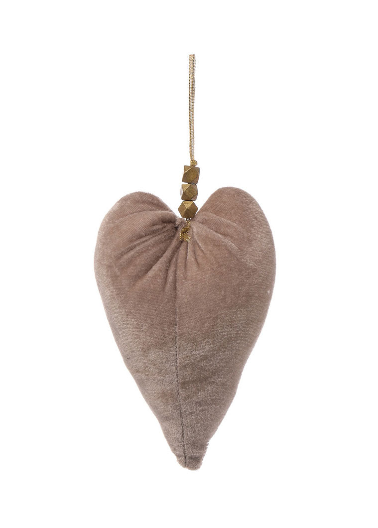 CUORE VELLUTO APPENDIBILE 18CM CHAMPAGNE