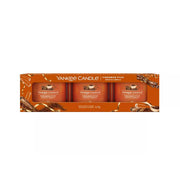 3 CANDELE PROFUMATE VOTIVE IN VETRO CINNAMON STICK