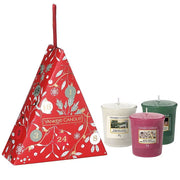 CONFEZIONE REGALO CON 3 CANDELE VOTIVE