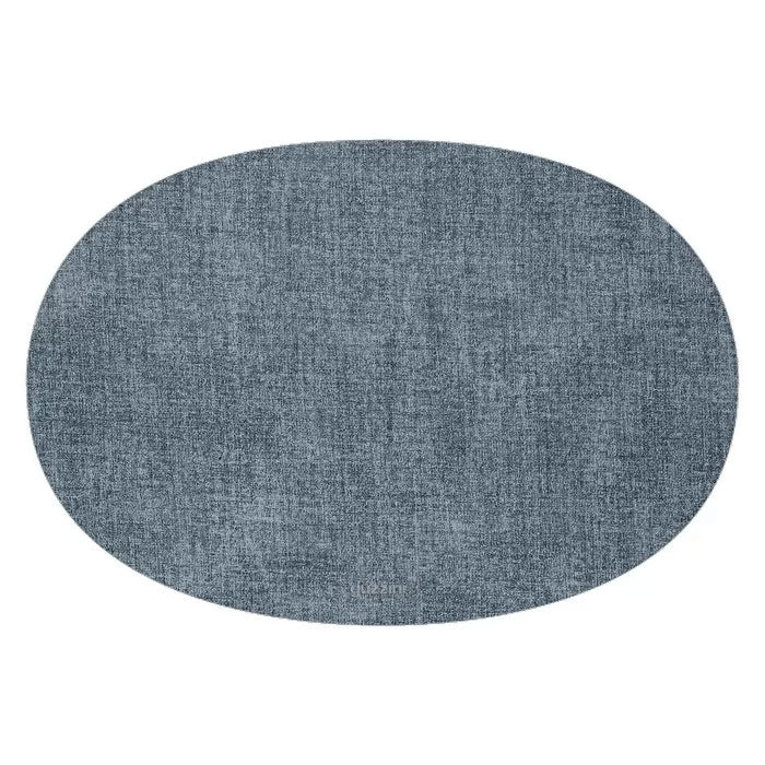 TOVAGLIETTA OVALE DOUBLE FACE FABRIC BLU 34X48CM