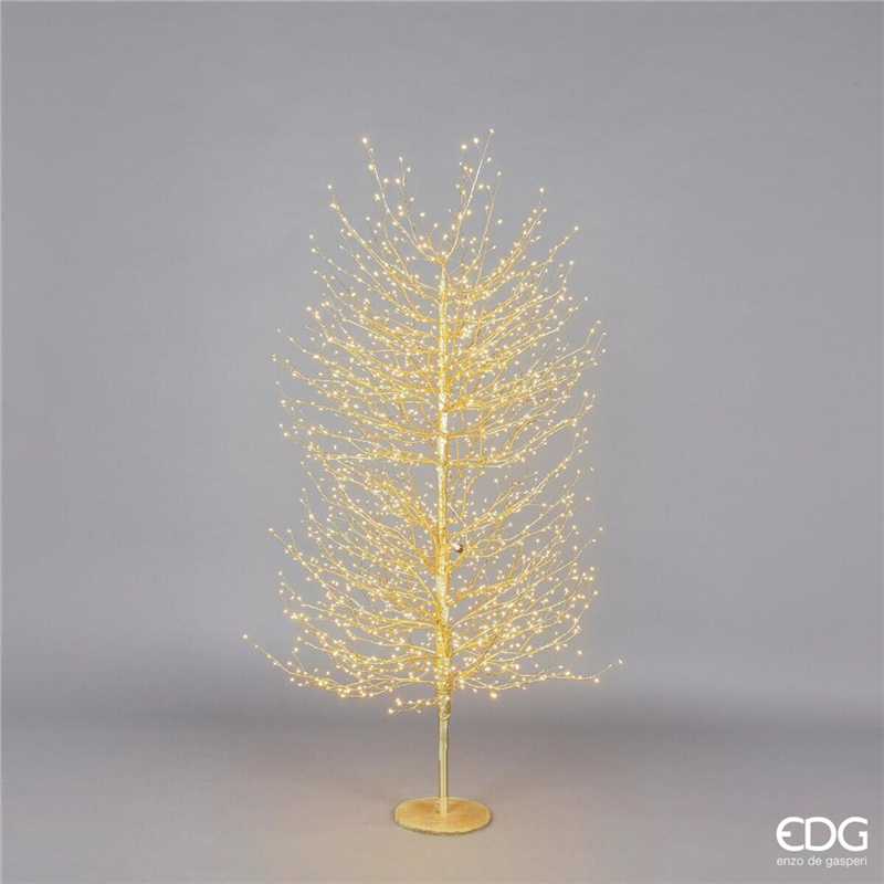 ALBERO FAGGIO CON BASE H180CM 2000LED ORO LUCE BIANCA CALDA