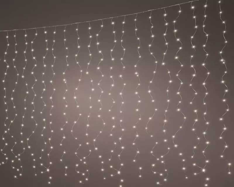 TENDA LUMINOSA CON 100 LED BIANCO CALDO 90XH100CM