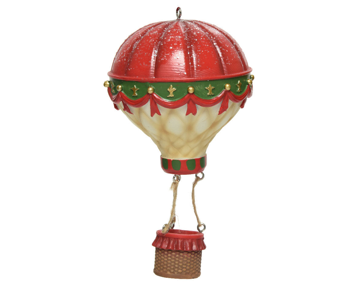MONGOLFIERA ROSSA H.80CM CON GLITTER APPENDIBILE