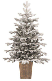 PINETTO INNEVATO FLOCCATO 120CM IN VASO