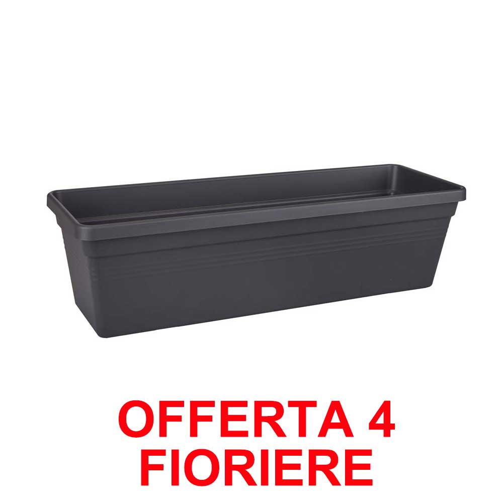 FIORIERA GREEN BASICS TROUGH 60CM LIVING BLACK