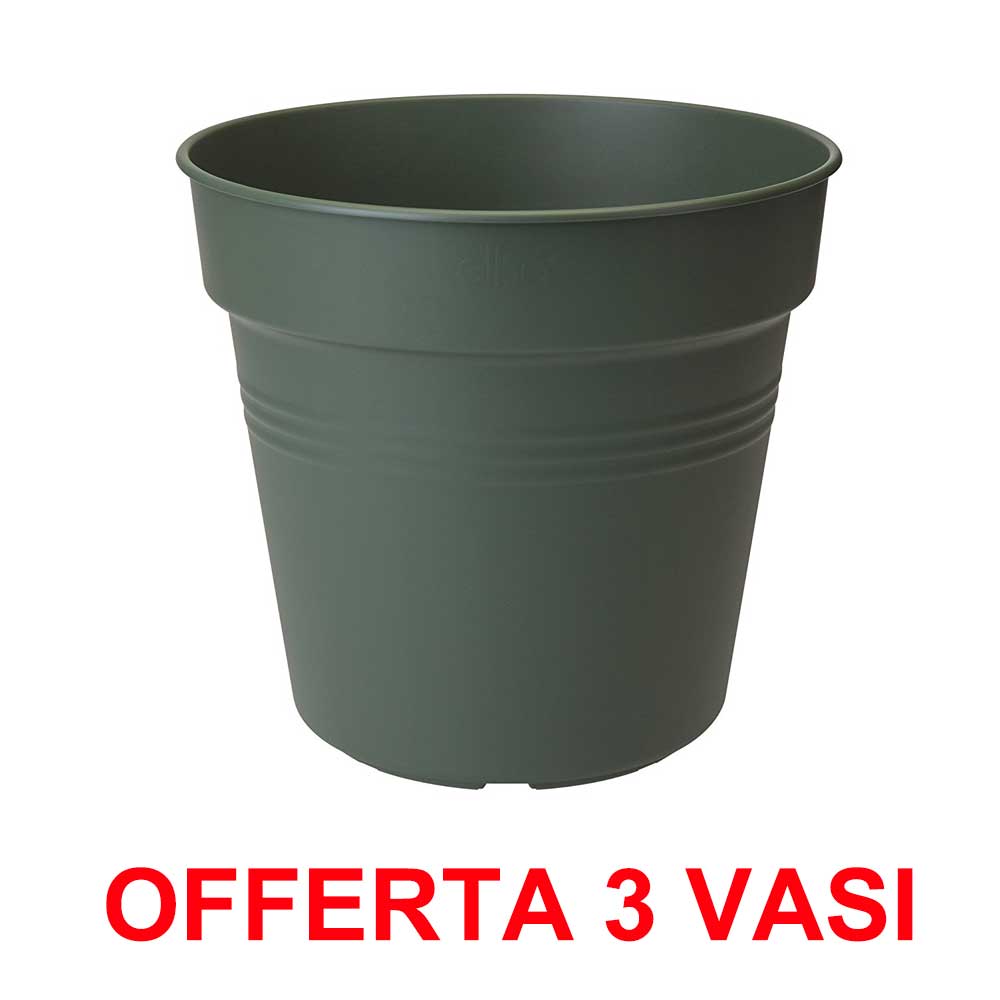 OFFERTA 3 VASO GREEN BASICS GROWPOT 21CM VERDE