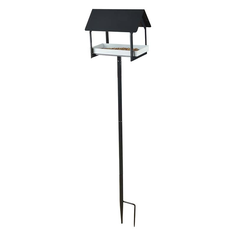 MANGIATOIA SU STAFFA BIANCO E ANTRACITE H126CM