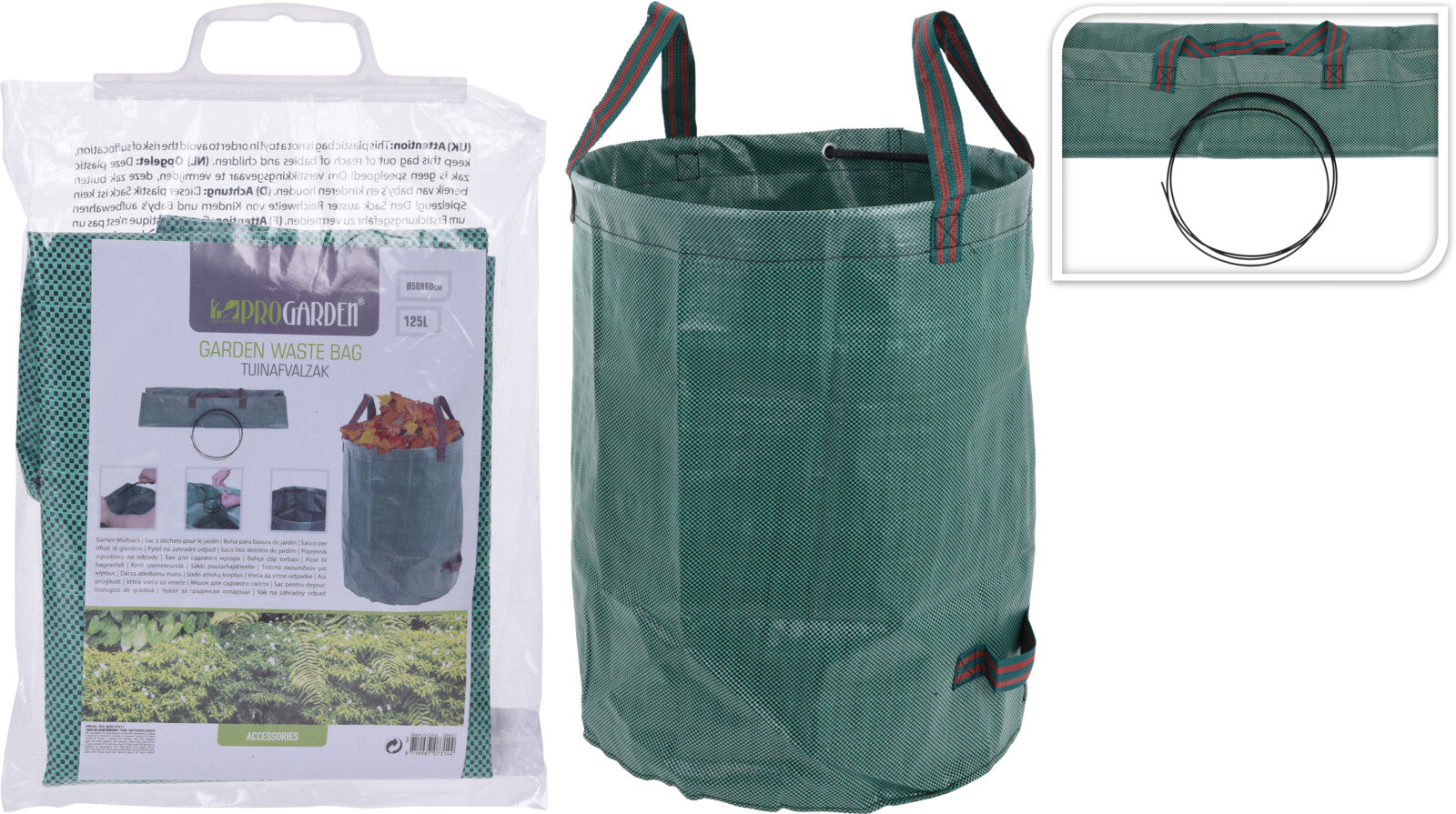 SACCA RACCOGLIFOGLIE DA GIARDINO 50X60CM 125LT