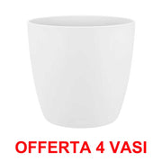 OFFERTA 4 VASO BRUSSELS ROUND 16CM WHITE