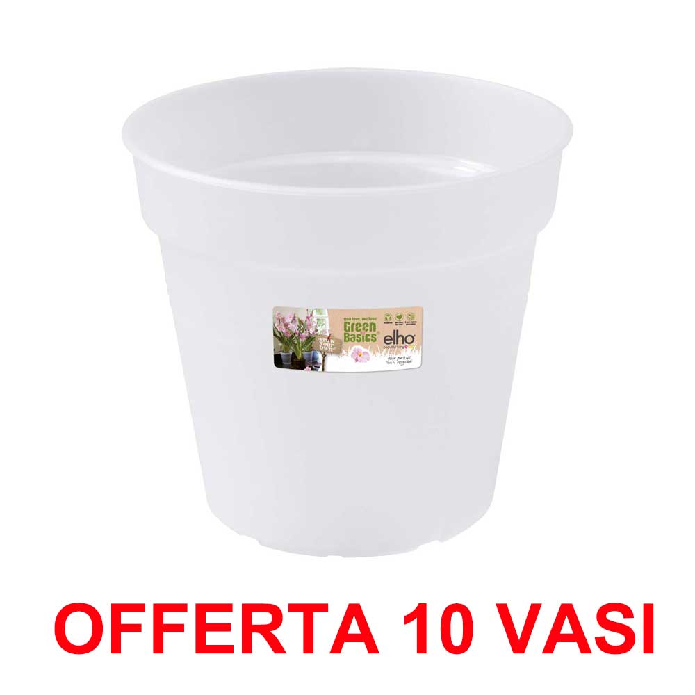 OFFERTA 10 VASO ORCHIDEE GREEN BASICS ORCHID 13CM TRANSPARENT