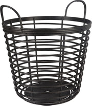 CESTA IN POLIETILENE COLORE ANTRACITE 37,5XH40CM