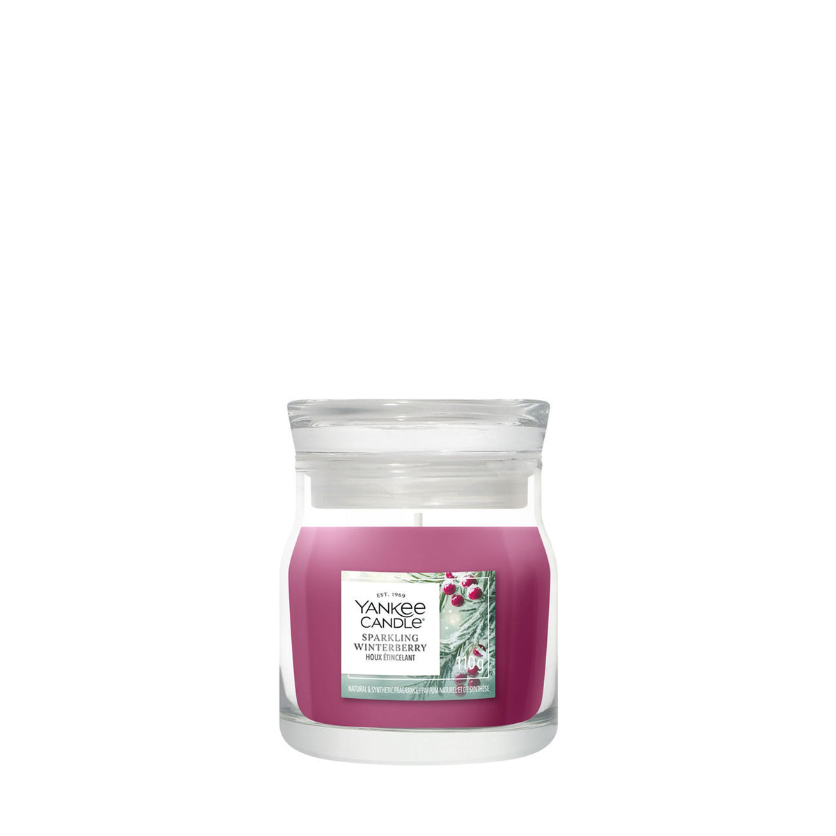 Candela Sparkling Winterberry 110g Rosso Yankee Candle