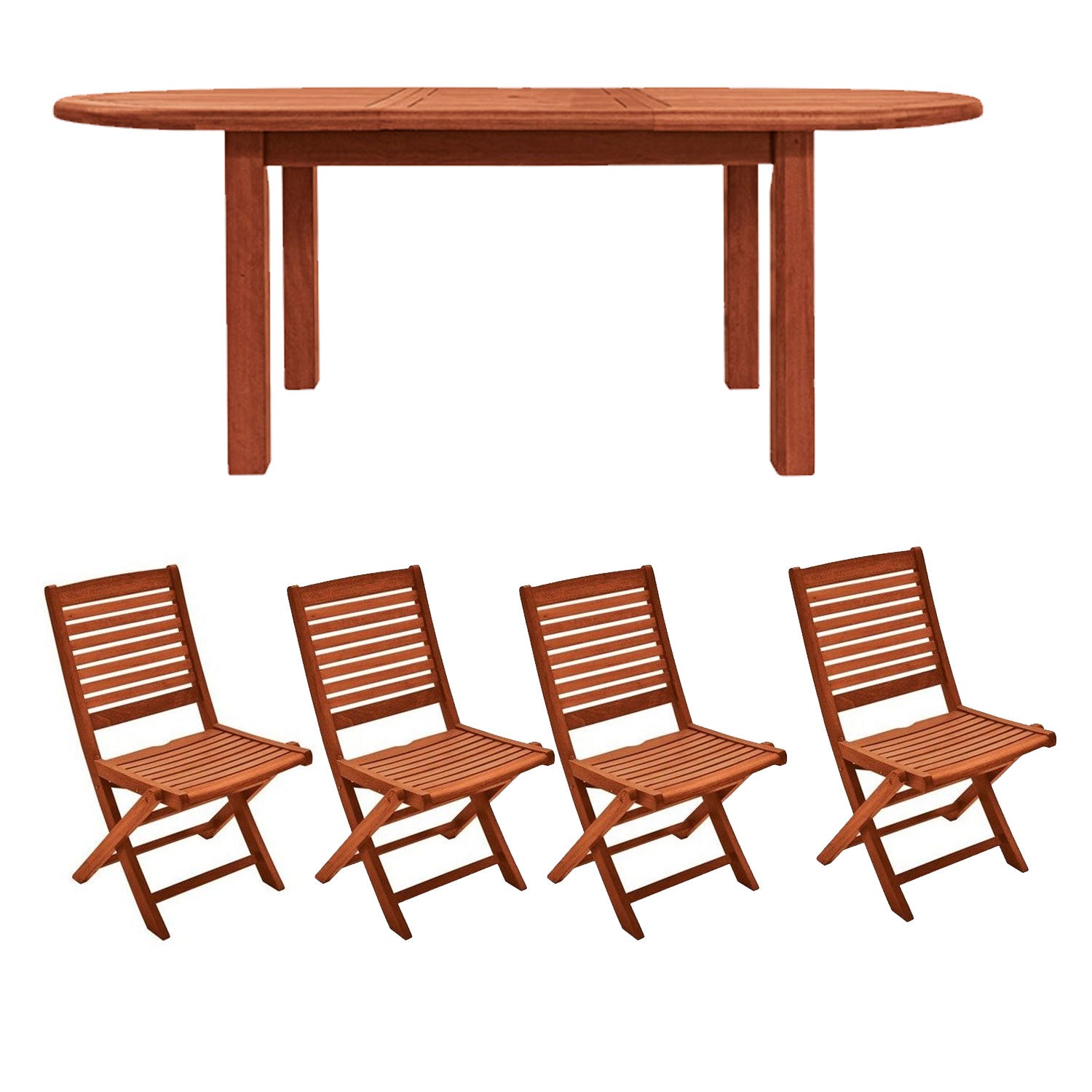 OFFERTA SET TAVOLO OVALE ALLUNGABILE 150/200X96CM + 4 SEDIE KERUING