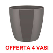 OFFERTA 4 VASO BRUSSELS DIAMOND ROUND 14CM OYSTER PEARL