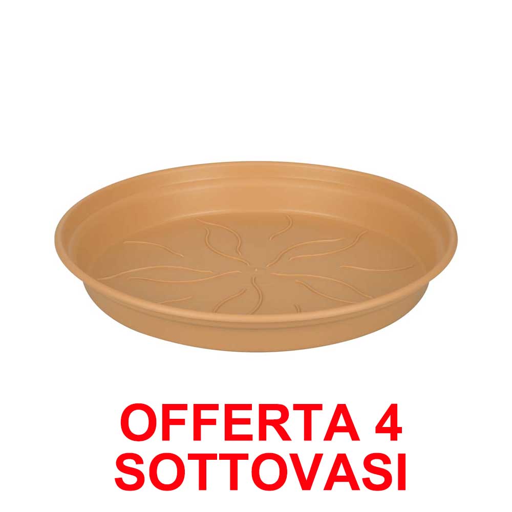 OFFERTA 4 SOTTOVASO GREEN BASICS GROWPOT SAUCER 17CM MILD TERRA
