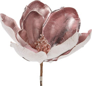 CLIP FIORE MAGNOLIA 22CM ROSA ANTICO