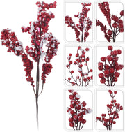 RAMO CON BACCHE ROSSE 37CM MODELLO ASSORTITO