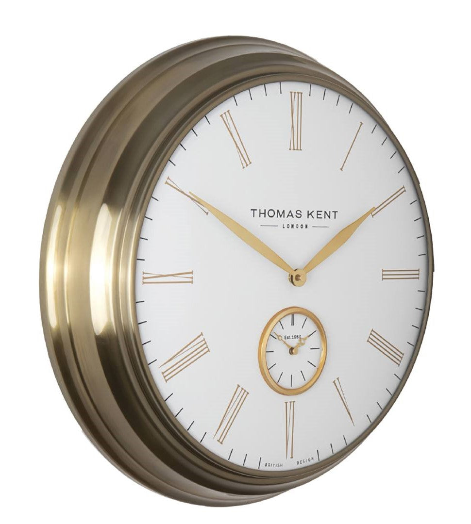 OROLOGIO DA PARETE THOMAS KENT TIMEKEEPER BIANCO