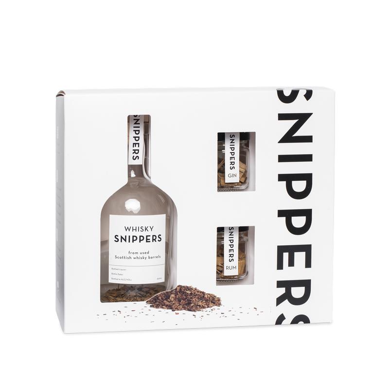 SET SNIPPERS REGALO 3 BOTTIGLIE DA 350ML WHISKY GIN RUM