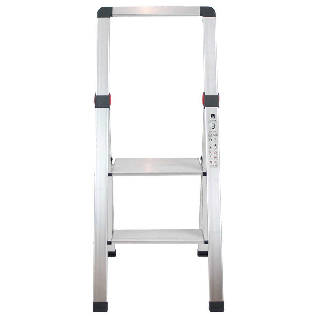 SCALA ALLUMINIO 2 GRADINI ANTISCIVOLO